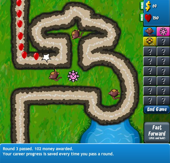 Online game Bloons Tower defense